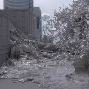 آموزش شبیه سازی سیل در شهر با استفاده از پلاگین Bifrost در Maya