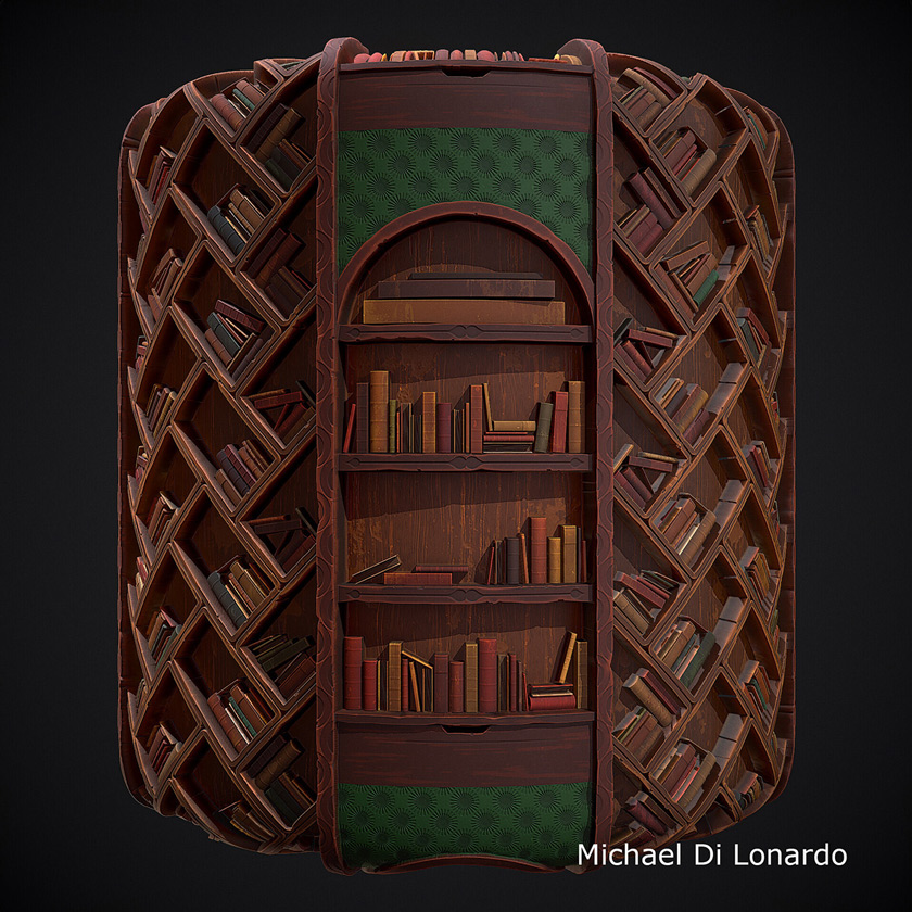 Michael-Di-Lonardo--Stylized-Bookshelf-Material