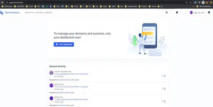 ثبت دامنه تزوس بر بستر بلاک چین