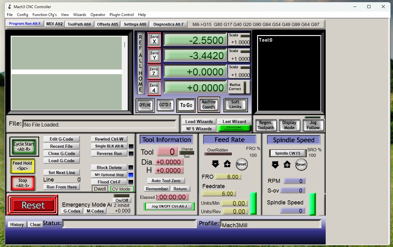محیط نرم افزار Mach3
