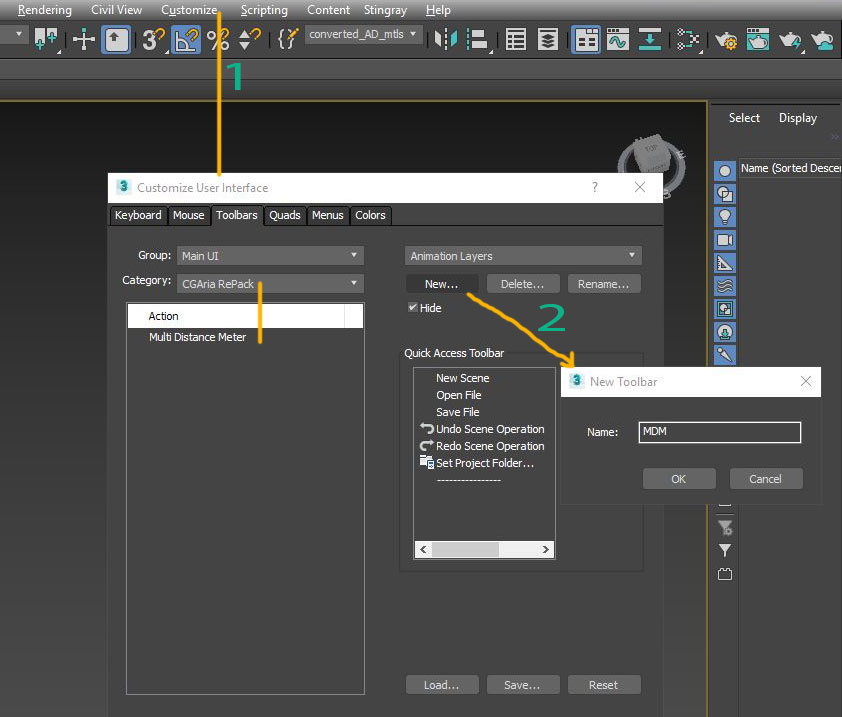 اندازه گیری فاصله بین چند آبجکت در مکس