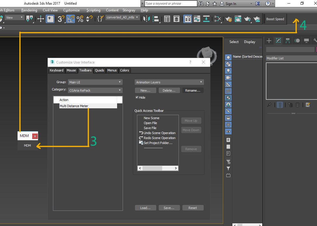 اندازه گیری فاصله بین چند آبجکت در مکس