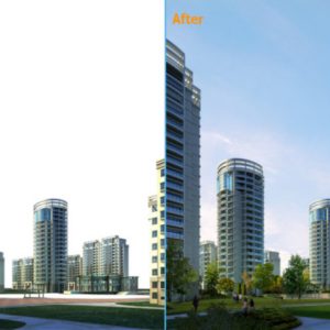 دانلود فایلهای PSD با موضوع پست پروداکشن در فتوشاپ - 2400Architectural perspective psd layered