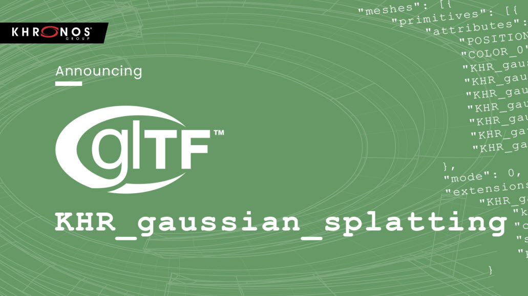 پشتیبانی از Gaussian Splatting در فرمت glTF